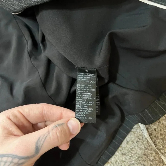 White House Black Market Blazer Jacket Womens Peplum Pearl Cufflinks Office Work - Picture 10 of 12